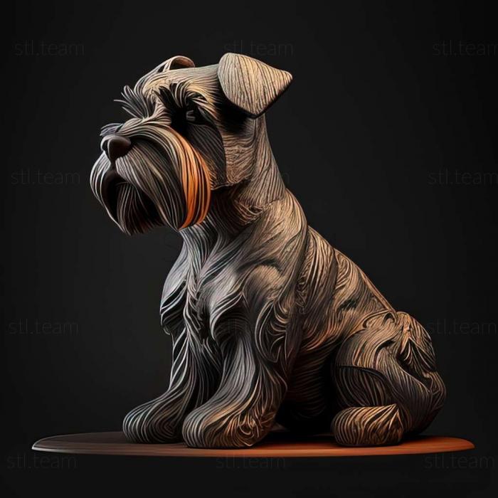 3D model Zwergschnauzer dog (STL)